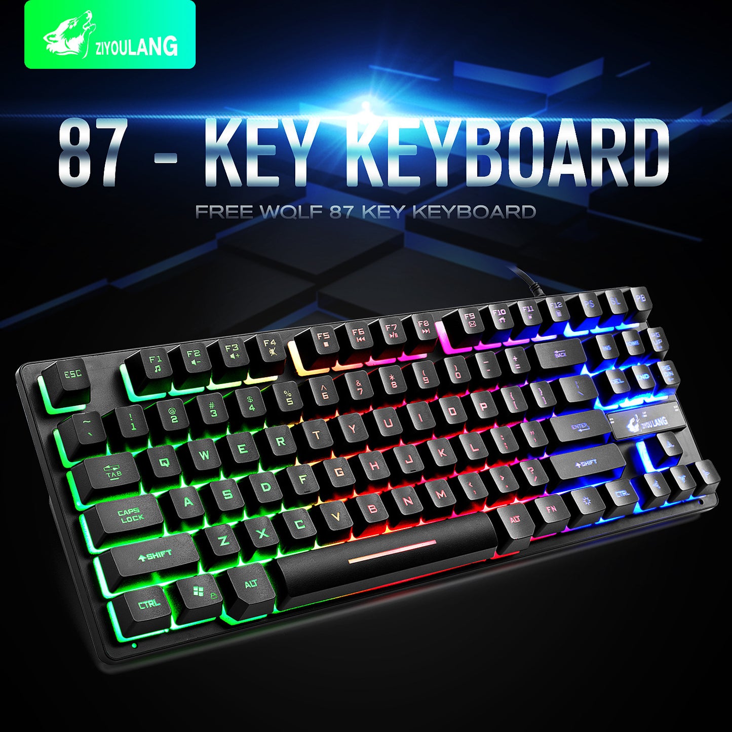 Klaviatūra Wolf 87-key E-sports