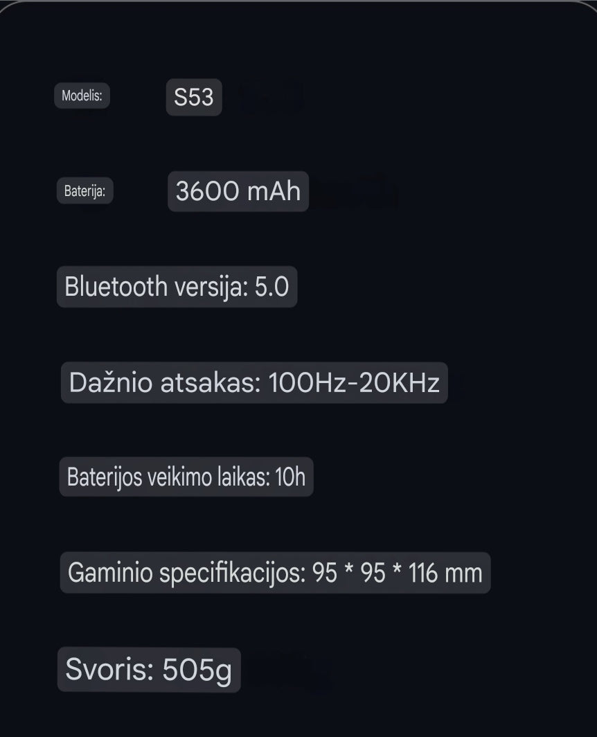 Zealot S53 Belaidė garso kolonėlė