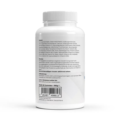 Premium multivitaminų ir mineralų guminukai – 60 vnt.